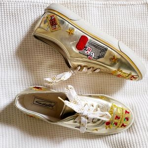 Vintage Sebastino Gold I Love Slots RENO Casino Comfort Women's Shoes